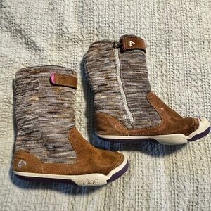 Plae Kids Suede and Knit Boots